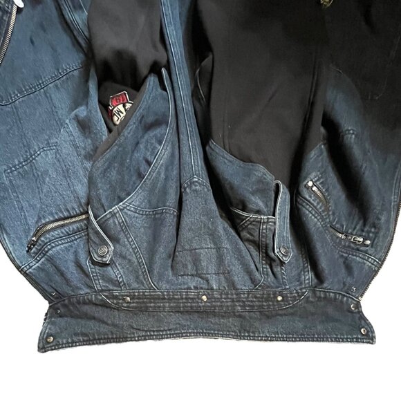 Harley Davidson Denim Jean Jacket 3XL Mens Fabric Sleeves - Picture 13 of 16